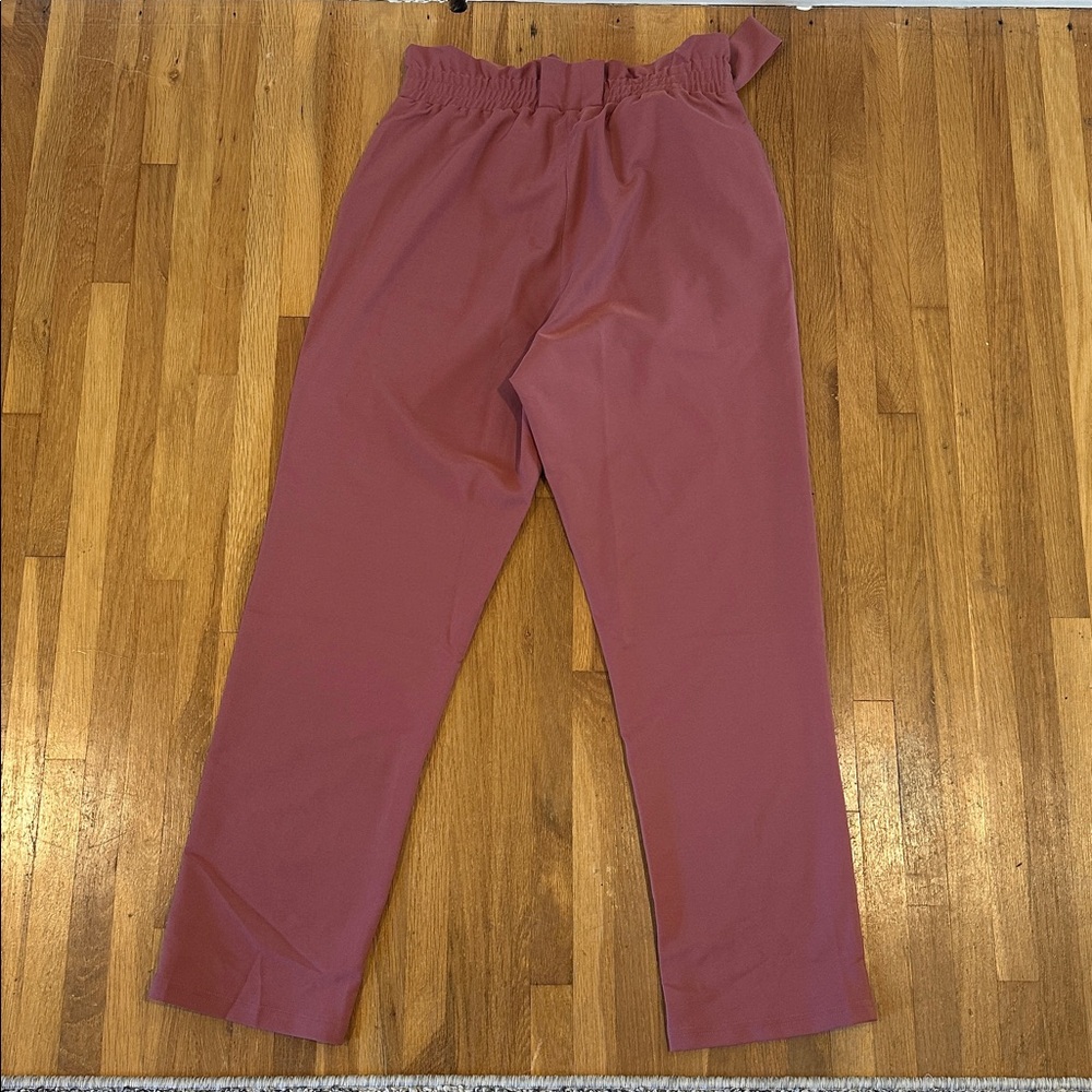 *last chance* Kancy Kole | Women's Tie-Belt Trousers in Taupe and Mauve - Picture 9 of 13